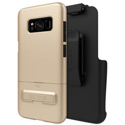 Seidio SURFACE Case with Kickstand and Holster for Galaxy S8 (Gold/Black)