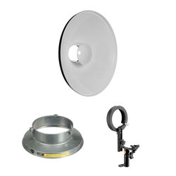 2 Pack Zeus Impact Beauty Dish Adapter for Paul C Buff Alien Bee Balcar Flashpoint Flash Heads White Lightening Einstein