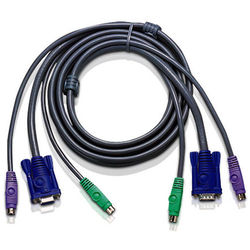 20 Feet SPHD-15 Male to VGA and PS2 2L5206P ATEN PS2 KVM Cable
