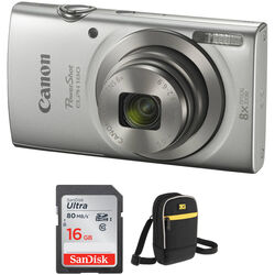 Canon PowerShot ELPH 180 Digital Camera with Free Accessory Kit (Silver)