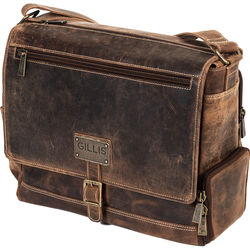 GILLIS LONDON Trafalgar Leather Messenger Bag (Brown)
