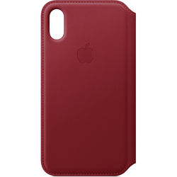 Apple iPhone Xs Leather Folio Case ((PRODUCT) RED)