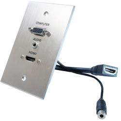 yan 1-Gang Decor Wall Plate Recessed Low Voltage HDMI Video Cable Pass Through