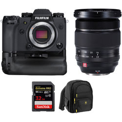 FUJIFILM X-H1 Mirrorless Digital Camera with 16-55mm Lens and Memory Card Kit