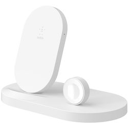 Belkin BOOSTUP Wireless Charging Dock for iPhone & Apple Watch with USB Type-A Port (White)