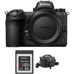 Nikon Z 6 Mirrorless Digital Camera with FTZ Mount Adapter and Bag Kit