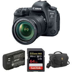 Canon EOS 6D Mark II DSLR Camera with 24-105mm f/3.5-5.6 Lens and Accessory Kit