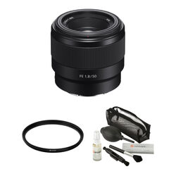 Sony FE 50mm f/1.8 Lens with UV Filter Kit