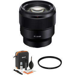 Sony FE 85mm f/1.8 Lens with Lens Care Kit