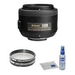 Nikon AF-S DX NIKKOR 35mm f/1.8G Lens with Accessory Kit