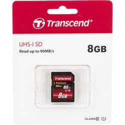 Transcend 8GB Premium UHS-I SDHC Memory Card