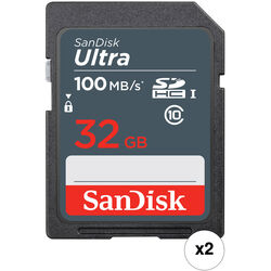 SanDisk 32GB Ultra SDHC UHS-I Memory Card (2-Pack)