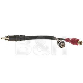 Comprehensive RCA Male to Two RCA Female Y-Cable - 6"