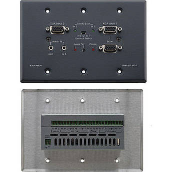Kramer WP-211DS 2x1 Computer Graphics & Stereo Audio Standby Switcher, Twisted Pair Transmitter & Wall Plate