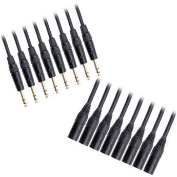 Mogami Gold 8 Channel Analog Snake Cable, 8x 1/4" TRS Male to 8x XLR Male - 15'