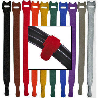Rip-Tie Lite 1/2 x 6" Light-Duty Strap (Rainbow, 10-Pack)