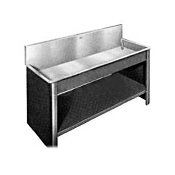 Arkay Black Vinyl-Clad Steel Sink Stand and Shelf - for 24x60x6" Premium & Standard Stainless Steel Sinks