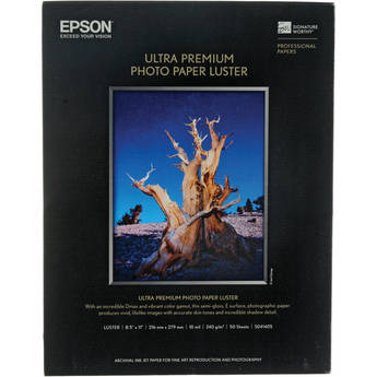 Epson Ultra Premium Luster Photo Paper (8.5 x 11", 50 Sheets)