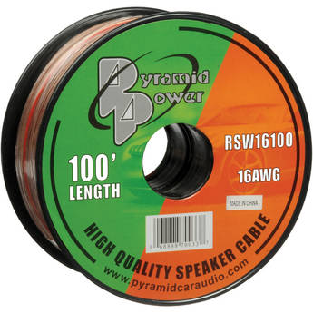 Pyramid High Quality 16 AWG Speaker Zip Wire (100' Spool)