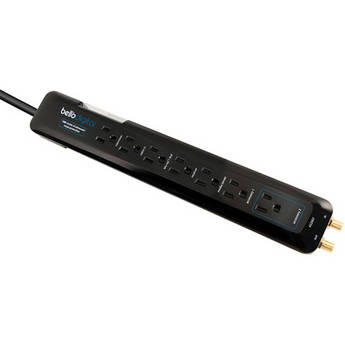Bell'O 7 Outlet Audio/Video Surge Protector (Gloss Black)