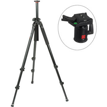 Oben AC-2320LA 3-Section Aluminum Lateral Tripod With BA-1 Ball Head Kit