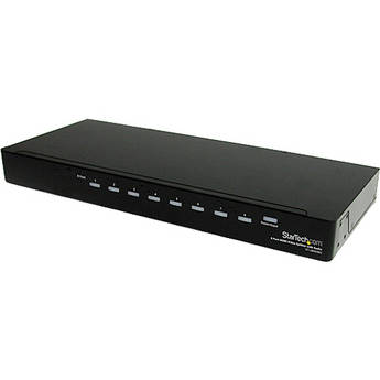 StarTech ST128HDMI2 8 Port Rack-Mountable HDMI Video Splitter with Audio