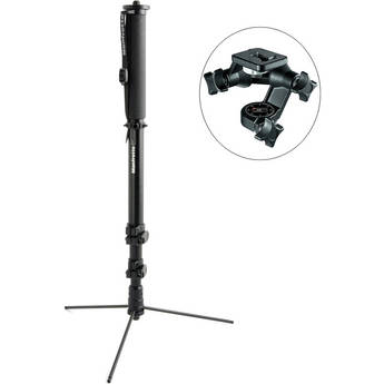 Manfrotto 682B Aluminum Pro Self-Standing Monopod with 056 3D Junior Camera Head
