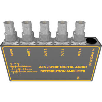 Matrix Switch AES / SPDIF Digital Audio Distribution Amplifier (1 x 4)