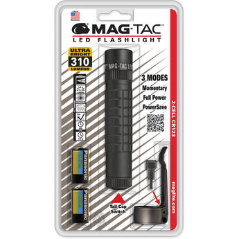 Maglite Mag-Tac LED Flashlight (Plain Bezel, Matte Black)