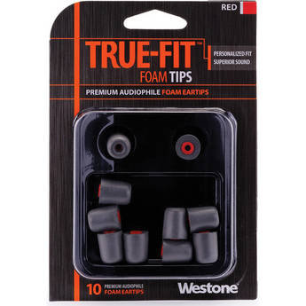 Westone True-Fit Foam Eartips (10-Pack, Red)