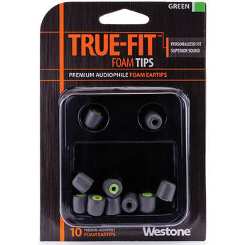 Westone True-Fit Foam Eartips (10-Pack, Green)