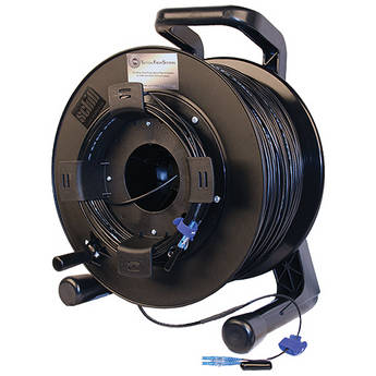 Tactical Fiber Systems DuraTAC Armored SM Tactical Fiber Cable & Reel with 2 LC Connectors (500')
