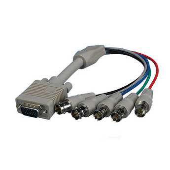 Tera Grand HD15 Male to 5 BNC Female VGA Monitor Cable (1')