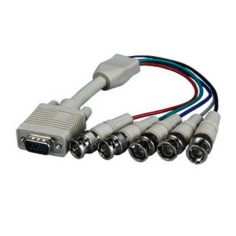 Tera Grand HD15 Male to 5 BNC Male VGA Monitor Cable (1')