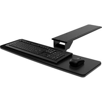 Omnirax KMSPR-B Adjustable Keyboard / Mouse Shelf for Presto / Presto 4 (Black Melamine)