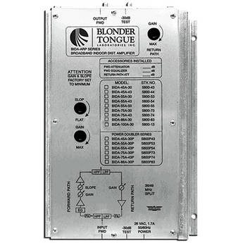 Blonder Tongue BIDA 86A-30 Two-Way Broadband Indoor Distribution Amplifier (30dB, 49-860MHz)