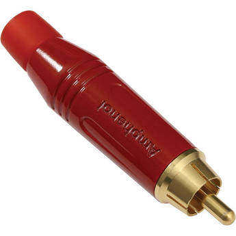 Amphenol AC Series RCA Male Cable Connector with Diecast Shell (Red)