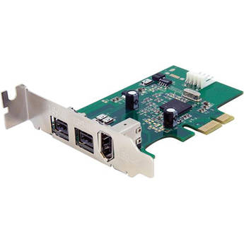 StarTech 3-Port 2b 1a 1394 Low Profile PCI Express FireWire Adapter Card
