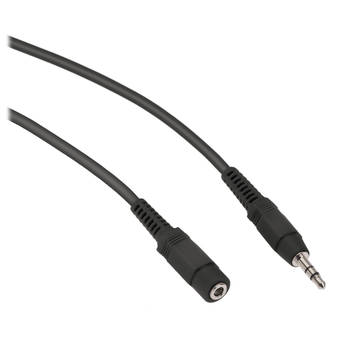 Pearstone 3.5mm Stereo Male to Female Extension Cable (Black, 25')