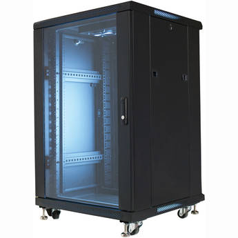 Video Mount Products 19" Equipment Rack Enclosure with Pre-Loaded Cooling Fans (18 RU)