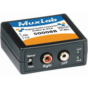 MuxLab 500088 Digital to Analog Audio Converter and Downmixer (Dolby Digital and DTS)