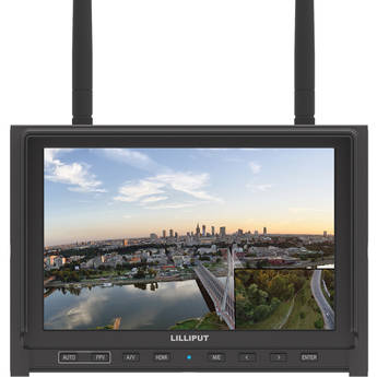 Lilliput 339/DW 7" Wireless FPV IPS Monitor with Dual 5.8 GHz Receivers (Black)