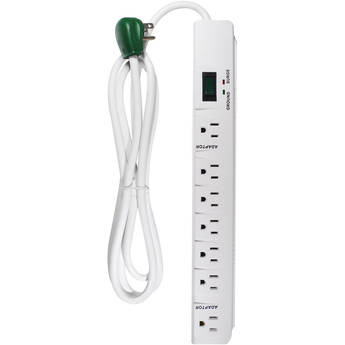 Go Green 7-Outlet Surge Protector (6', White)