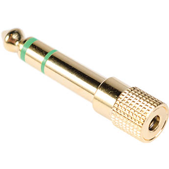 Direct Sound 3.5mm Stereo to 1/4" Stereo Non Screw-On Headphone Adapter (Gold)