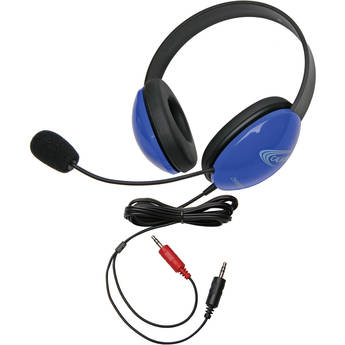 Califone 2800BL-AV Headset (Dual 3.5mm Plug, Blue)