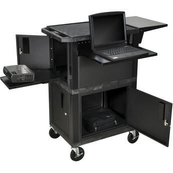 Luxor WTPSCE Ultimate Video Presentation Station with 2 Cabinets (Black)