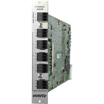 Evertz Microsystems 7700DA-AESB Auto Equalizing Balanced AES/EBU Distribution Amplifier with 3RU Rear Plate