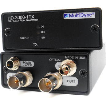 MultiDyne 3 Gbps Multi-Rate Serial Digital Video Transmitter Single Fiber