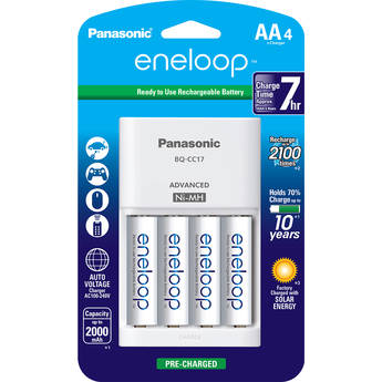 Panasonic Eneloop Rechargeable AA Ni-MH Batteries with Charger
