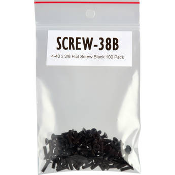 TecNec SCREW-38B 4-40 x 3/8" Flat Head Screws for Chassis-Mount Connectors (100-Pack, Black)